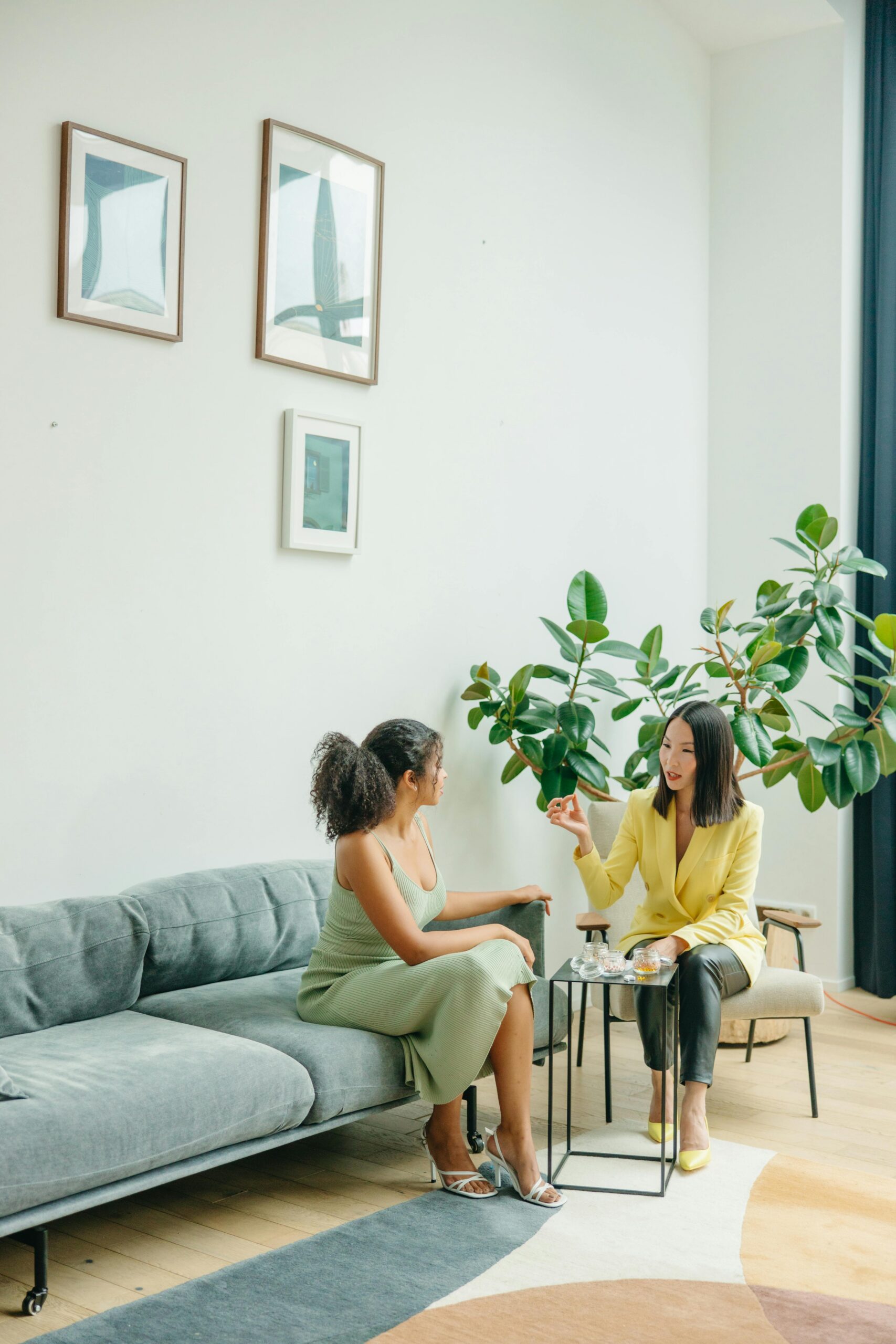 Therapist meeting with client at My Time Recovery in Fresno, California.